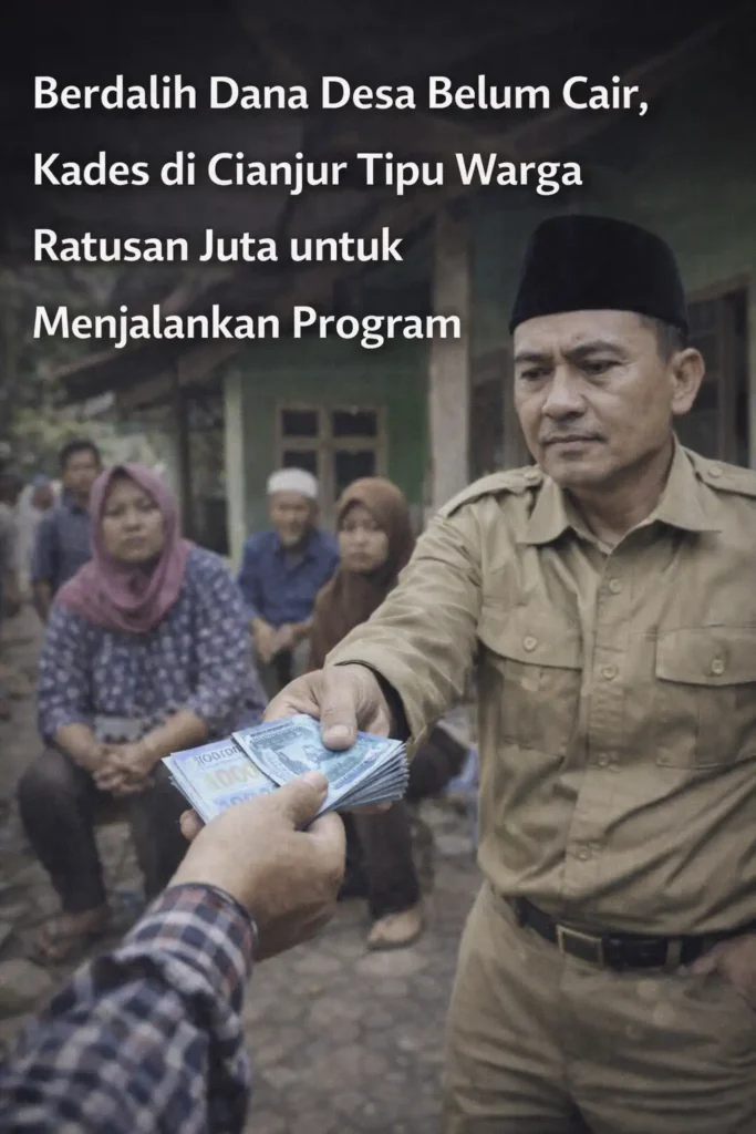 Berdalih Dana Desa Belum Cair, Kades di Cianjur Tipu Warga Ratusan Juta untuk Menjalankan Program
