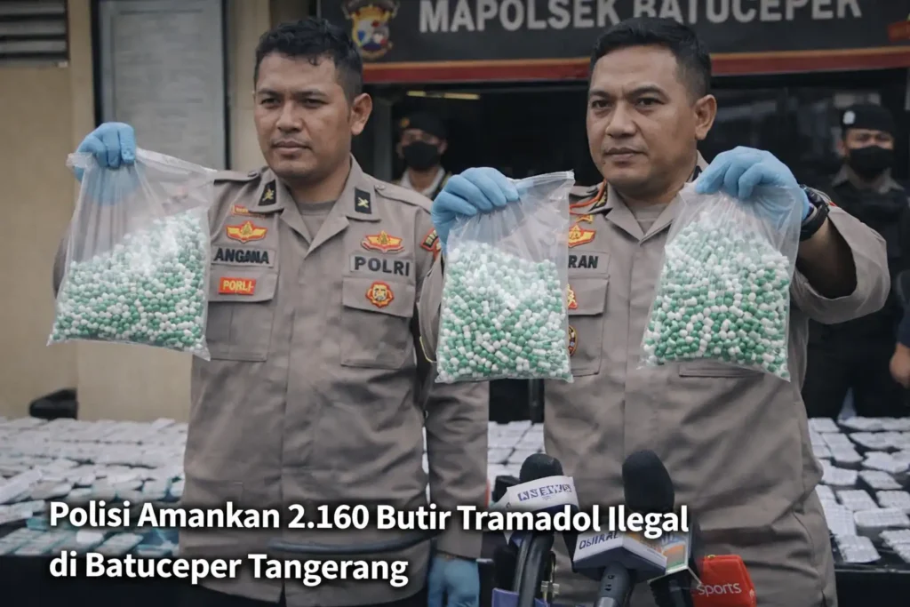 Polisi Amankan 2.160 Butir Tramadol Ilegal di Batuceper Tangerang