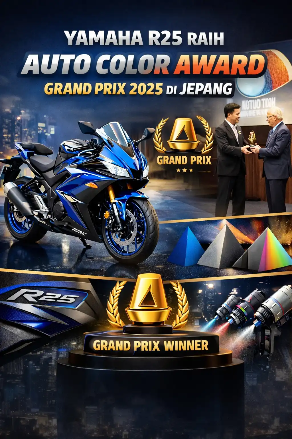 Read more about the article Yamaha R25 Raih Auto Color Award Grand Prix 2025 di Jepang